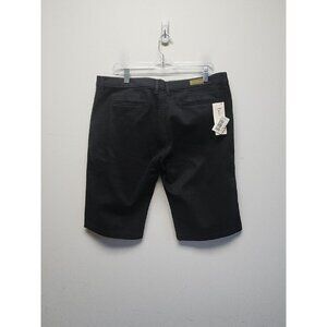 NEW David Kahn Black Bermuda Jean Shorts Stretch Size 32 New